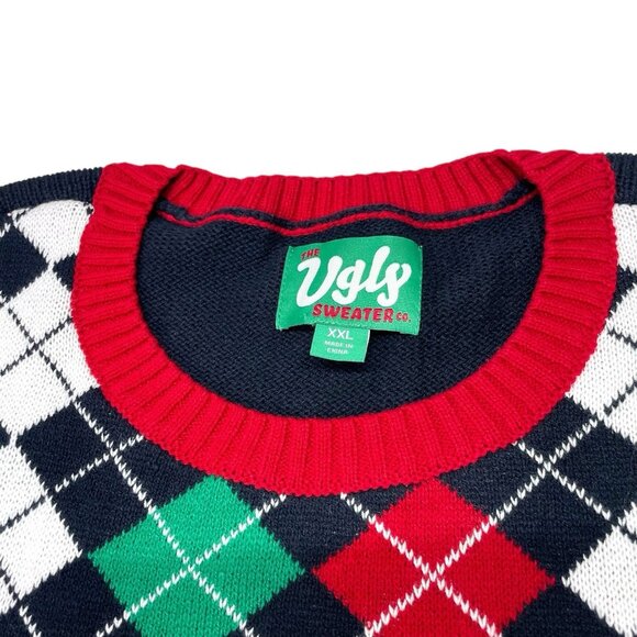 The Ugly Sweater Co. Santa Golfing Mens XXL Christmas Graphic Pullover - Picture 3 of 7